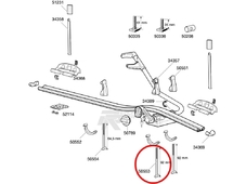 Thule Запчасть 50553 болт фиксатора крепления для прямоугольных поперечин (Thule велокрепление 591)