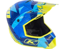 KLIM Шлем  F3 - Blue Camo (Синий-Голубой-Лимонный) р-м ( M ) 56-57 см. в Красноярске