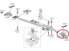 Thule Запчасть 52958 передняя площадка под колесо (Thule велокрепление 598)