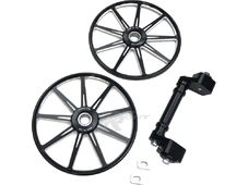 TKI Комплект установки колёс 9-Spoke 9'' для POLARIS ось смещения 1 INCH/2 WHEEL в комплекте (черный) в Красноярске