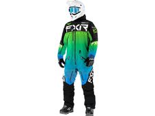 FXR Комбинезон Helium легкий Lime-Blue fade/Black (размер L)